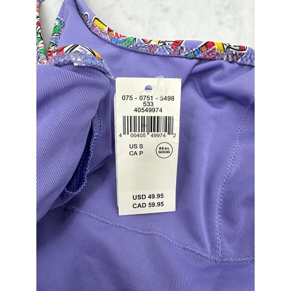 Aerie Swimwear One Piece Smarties Purple Small Petite NEW - Picture 4 of 7
